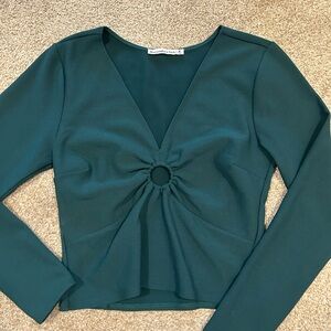 Abercrombie & Fitch Deep Teal Long Sleeve Top